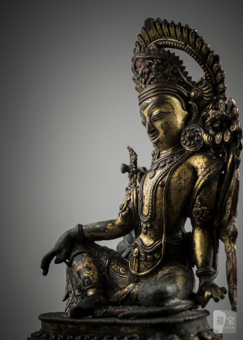 A GILT-COPPER FIGURE OF INDRA - 图4